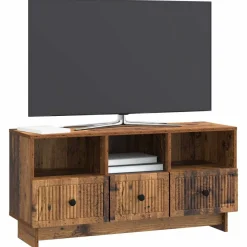 vidaXL TV-kast met lade Oud hout 102 x 34,5 x 50 cm Bewerkt hout