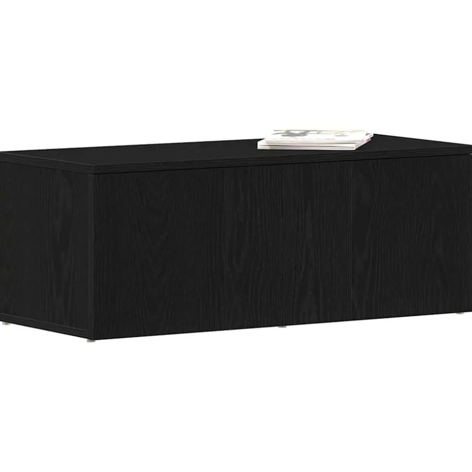 vidaXL TV-kast met lade Zwart Eiken 80x34x30 cm Bewerkt hout