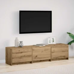vidaXL TV-kast met LED Artisan Eiken 165 x 34 x 40 cm Bewerkt hout