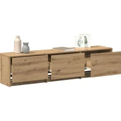 vidaXL TV-kast met LED Artisan Eiken 165 x 34 x 40 cm Bewerkt hout