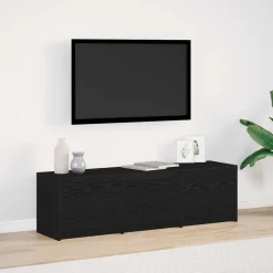 vidaXL TV-kast met LED Zwarte Eik 140 x 34 x 40 cm Geconstrueerd hout