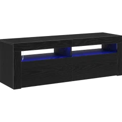 vidaXL TV-kast met LED Zwart Eiken 120 x 35 x 40 cm Bewerkt hout