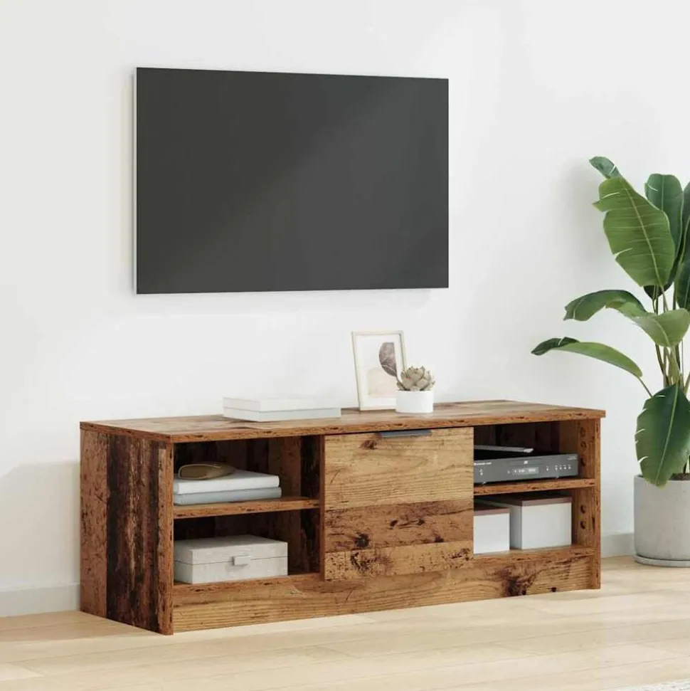 vidaXL TV-kast Oud Hout 102 x 35 x 36,5 cm Bewerkt hout