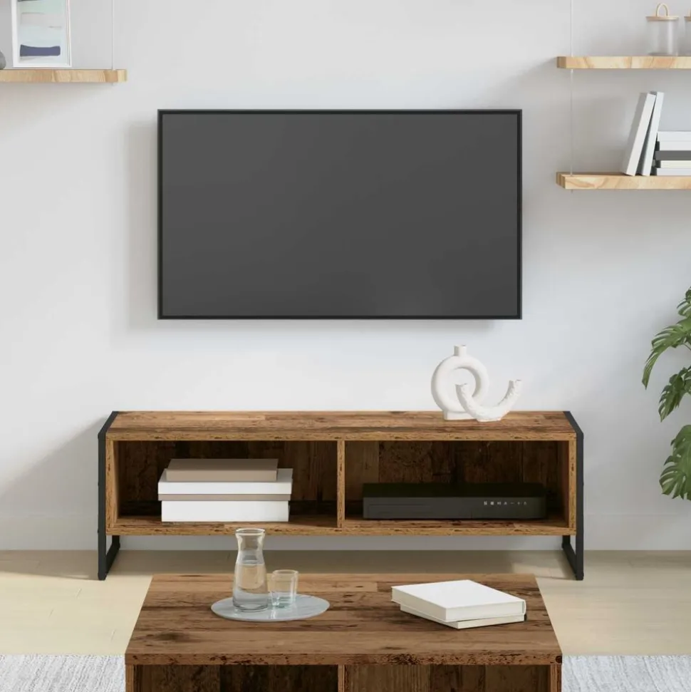 vidaXL TV-kast Oud Hout 100 x 36.5 x 30.5 cm Bewerkt hout