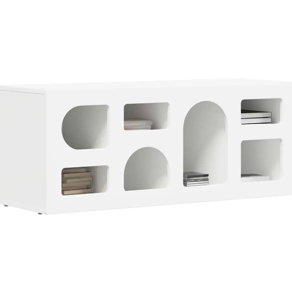vidaXL TV-kast Wit 100 x 35 x 40 cm Bewerkt hout