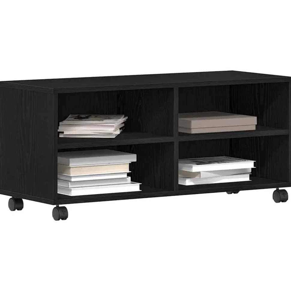 vidaXL TV-kast Zwart 90 x 35 x 40,5 cm Bewerkt hout