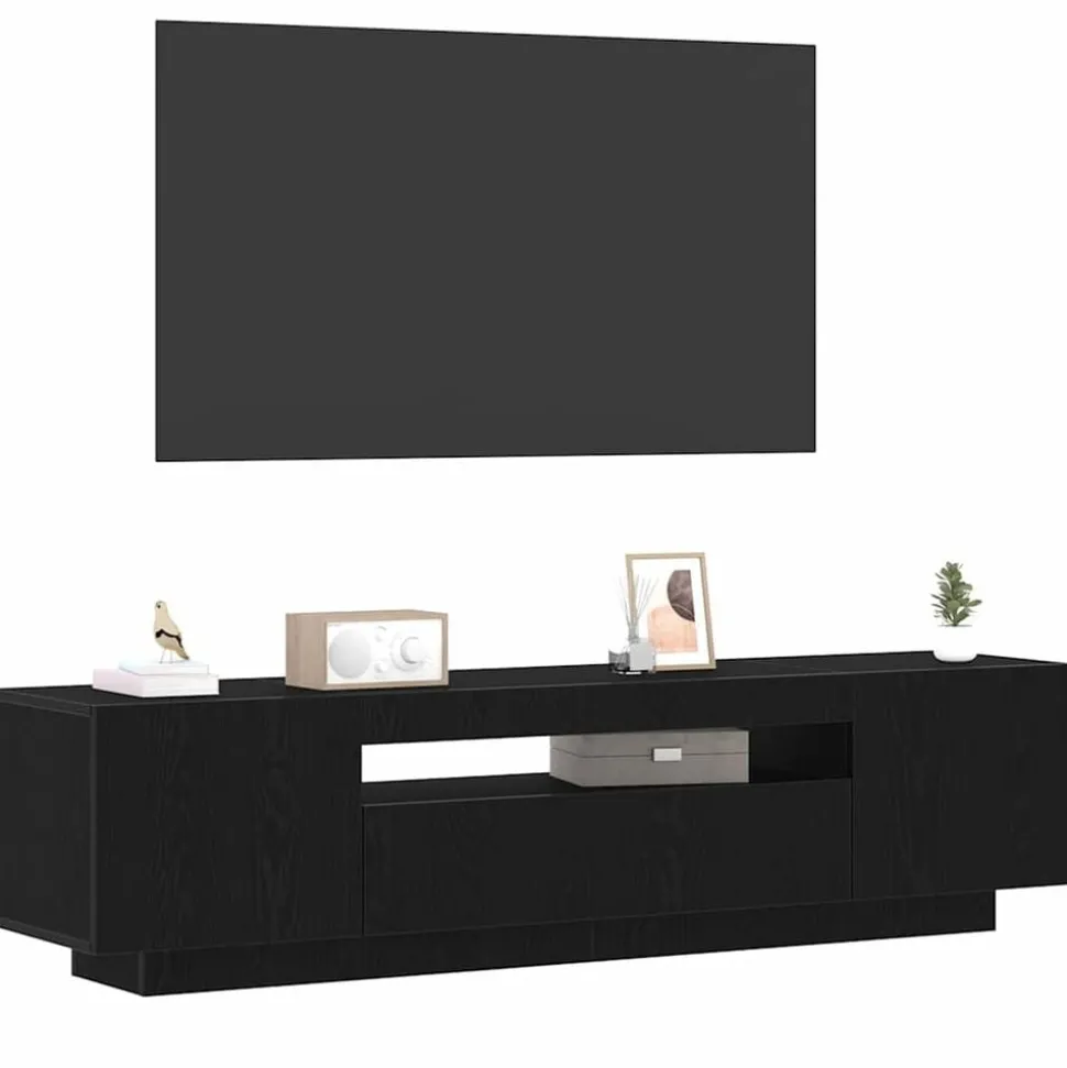 vidaXL TV-kast Zwart 160 x 35 x 40 cm Bewerkt hout