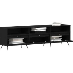 vidaXL TV-kast Zwart eiken 150 x 30 x 44,5 cm Bewerkt hout