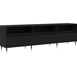 vidaXL TV-kast Zwart Eiken 150 x 30 x 45 cm Bewerkt hout