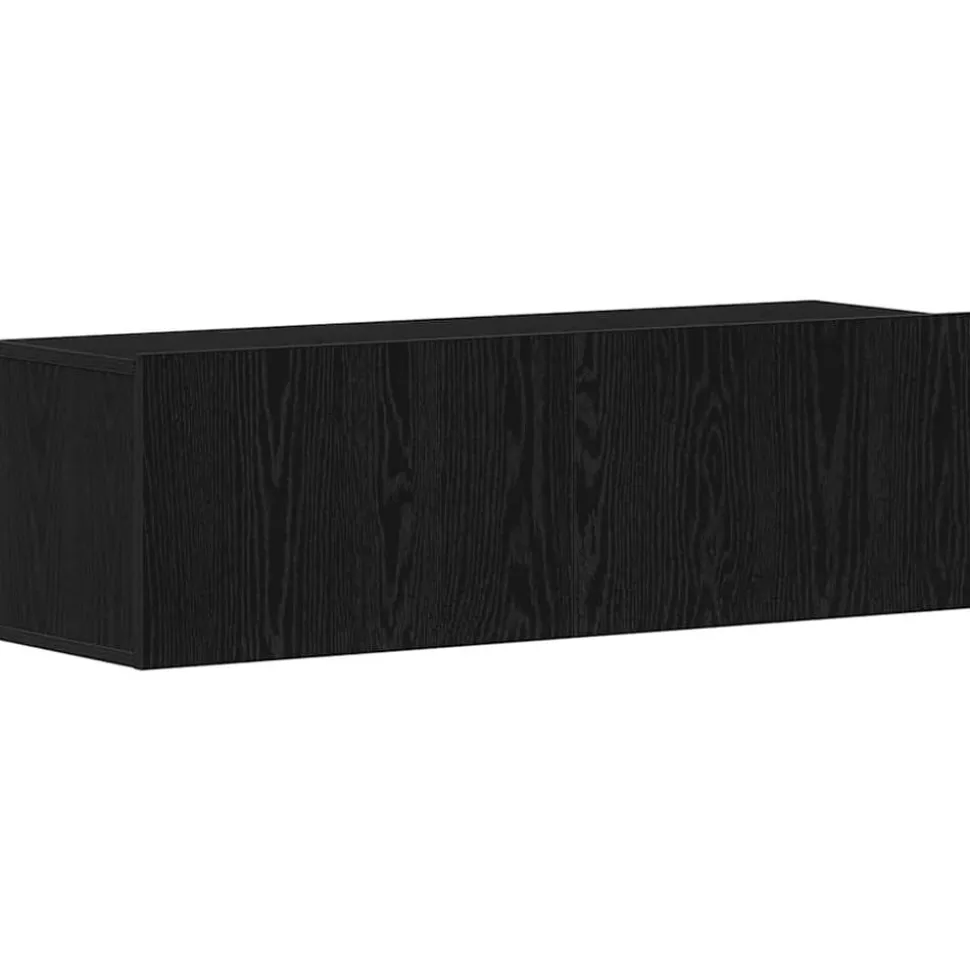 vidaXL TV-kast Zwart Eiken 100 x 30 x 30 cm Bewerkt hout