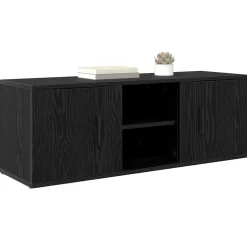 vidaXL TV-kast Zwart Eiken 100 x 31,5 x 35 cm Bewerkt hout