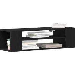 vidaXL TV-kast Zwart Eiken 100 x 30 x 26,5 cm Bewerkt hout