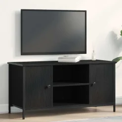vidaXL TV-kast Zwart eiken 100 x 40 x 50 cm Bewerkt hout