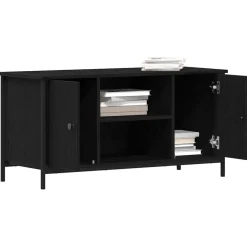 vidaXL TV-kast Zwart eiken 100 x 40 x 50 cm Bewerkt hout