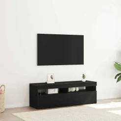 vidaXL TV-kast Zwart Eiken 120 x 35 x 40 cm Bewerkt hout