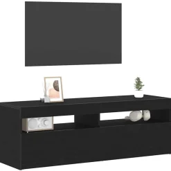 vidaXL TV-kast Zwart Eiken 120 x 35 x 40 cm Bewerkt hout