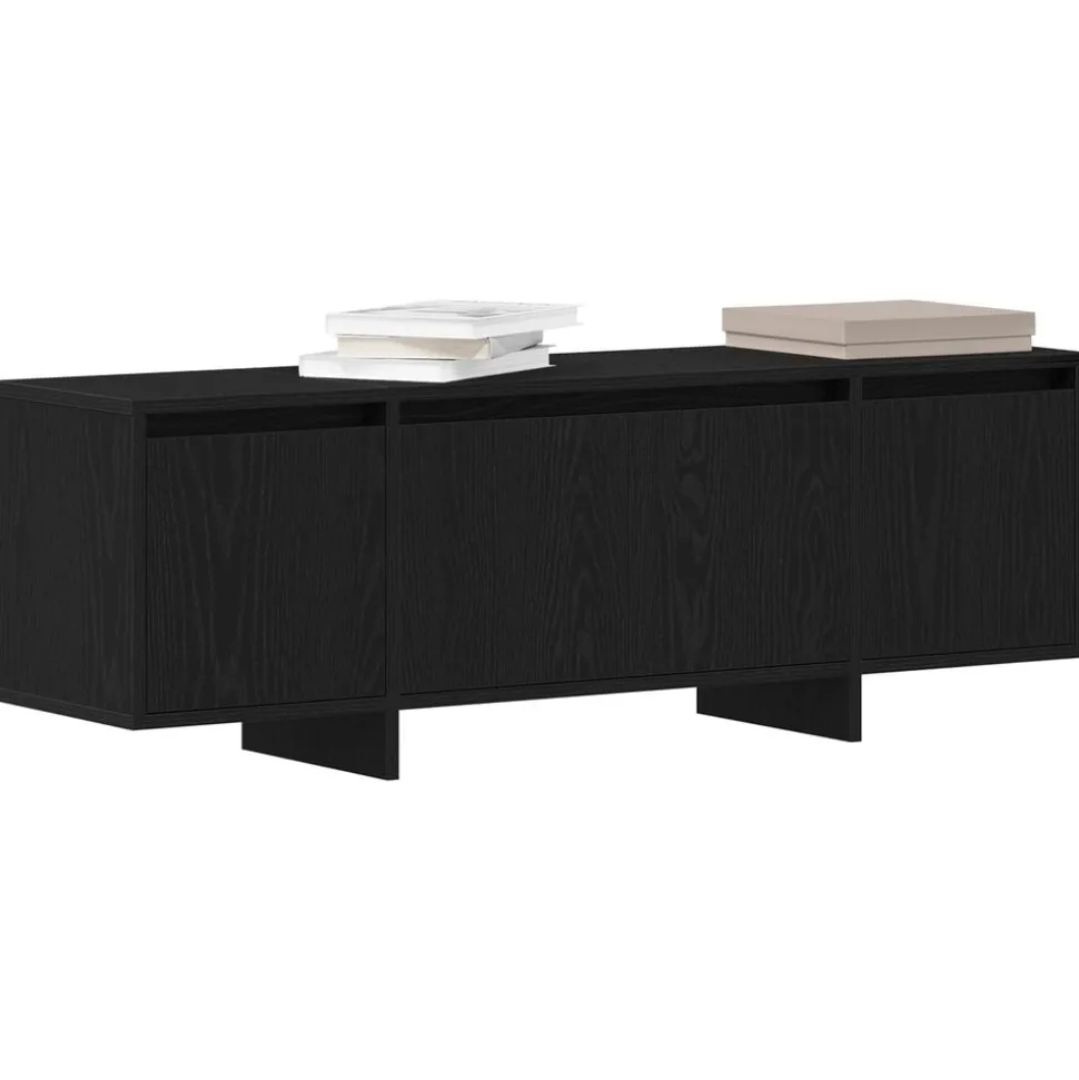 vidaXL TV-kast Zwart Eiken 120 x 30 x 40,5 cm Bewerkt hout