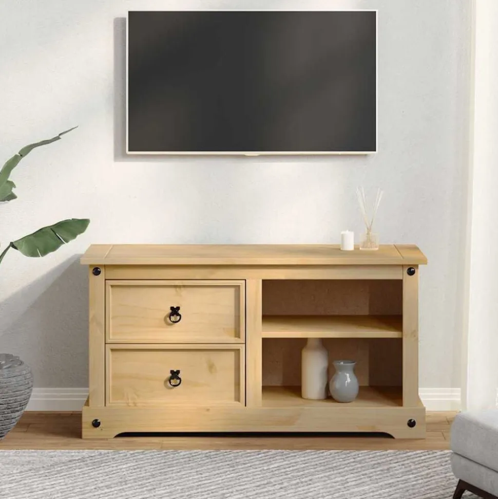 vidaXL Tv-meubel Corona 100x40x52 cm massief grenenhout