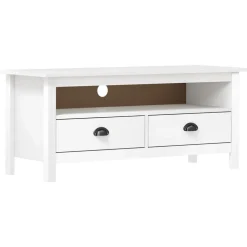 vidaXL Tv-meubel Hill 110x40x47 cm massief grenenhout wit