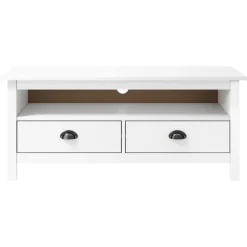 vidaXL Tv-meubel Hill 110x40x47 cm massief grenenhout wit