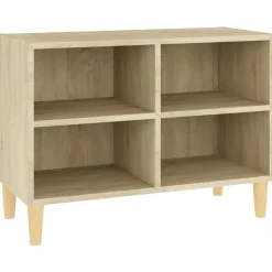 vidaXL Tv-meubel met houten poten 69,5x30x50 cm sonoma eikenkleurig