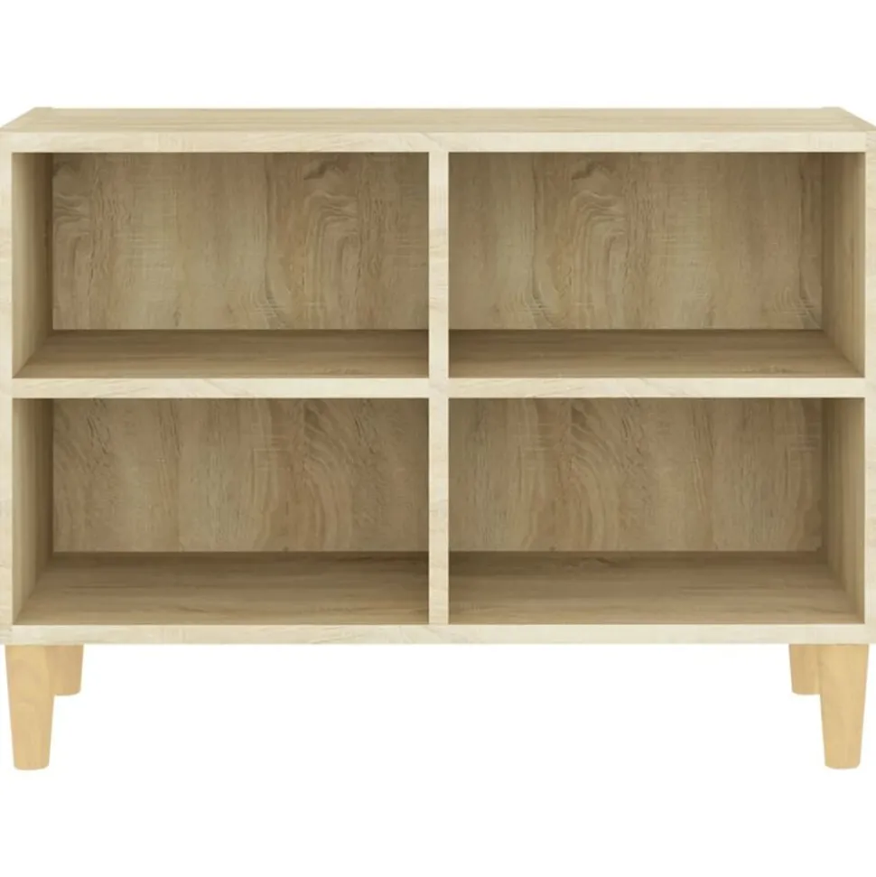 vidaXL Tv-meubel met houten poten 69,5x30x50 cm sonoma eikenkleurig
