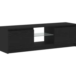 vidaXL Tv-meubel met LED 120x30x36 cm bewerkt hout zwart eiken
