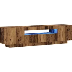 vidaXL Tv-meubel met LED 160x35x40 cm bewerkt hout oud hout