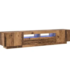 vidaXL Tv-meubel met LED 200x35x40 cm bewerkt hout oud hout