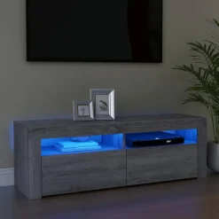 vidaXL Tv-meubel met LED-verlichting 120x35x40 cm grijs sonoma eiken