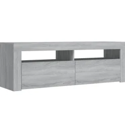 vidaXL Tv-meubel met LED-verlichting 120x35x40 cm grijs sonoma eiken