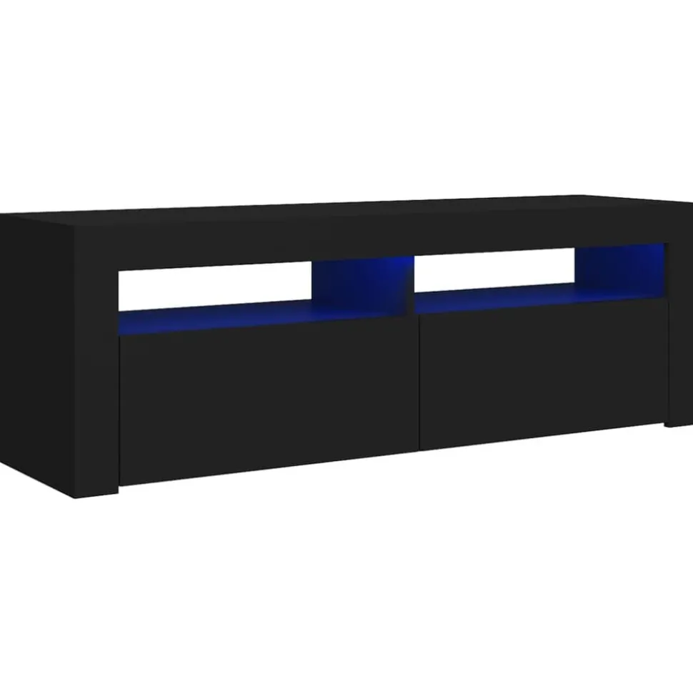 vidaXL Tv-meubel met LED-verlichting 120x35x40 cm zwart