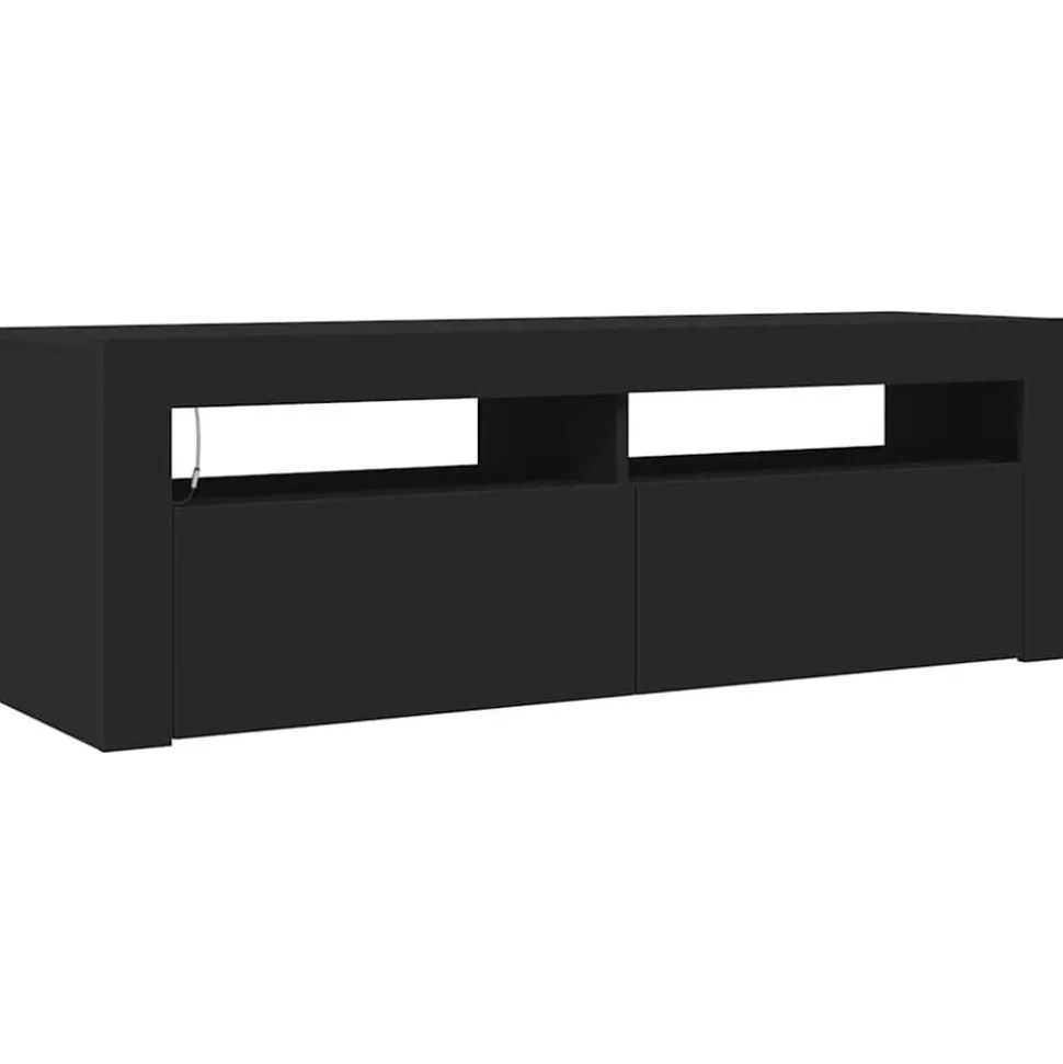 vidaXL Tv-meubel met LED-verlichting 120x35x40 cm zwart