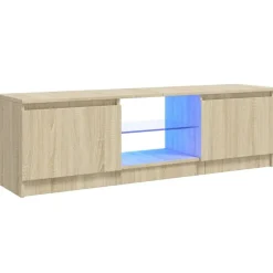 vidaXL Tv-meubel met LED-verlichting 120x30x36 cm sonoma eikenkleur