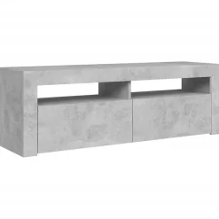 vidaXL Tv-meubel met LED-verlichting 120x35x40 cm betongrijs