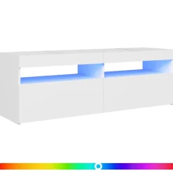 vidaXL Tv-meubel met LED-verlichting 120x35x40 cm wit