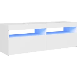 vidaXL Tv-meubel met LED-verlichting 120x35x40 cm wit