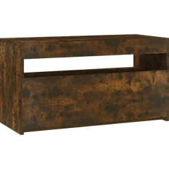 vidaXL Tv-meubel met LED-verlichting 75x35x40 cm gerookt eikenkleurig