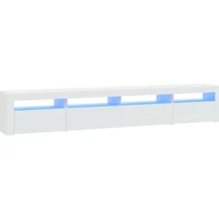 vidaXL Tv-meubel met LED-verlichting 240x35x40 cm wit