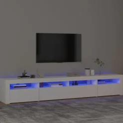 vidaXL Tv-meubel met LED-verlichting 240x35x40 cm wit