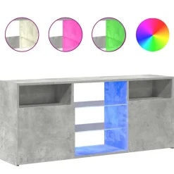vidaXL Tv-meubel met LED-verlichting 120x30x50 cm betongrijs
