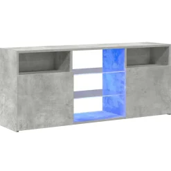 vidaXL Tv-meubel met LED-verlichting 120x30x50 cm betongrijs