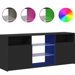vidaXL Tv-meubel met LED-verlichting 120x30x50 cm zwart