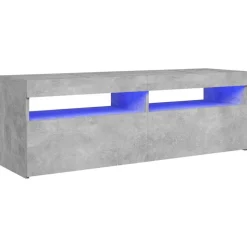 vidaXL Tv-meubel met LED-verlichting 120x35x40 cm betongrijs
