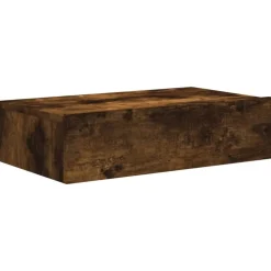 vidaXL Tv-meubel met LED-verlichting 60x35x15,5 cm gerookt eikenkleur