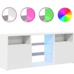 vidaXL Tv-meubel met LED-verlichting 120x30x50 cm wit