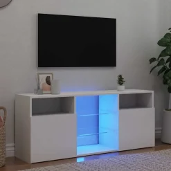 vidaXL Tv-meubel met LED-verlichting 120x30x50 cm wit