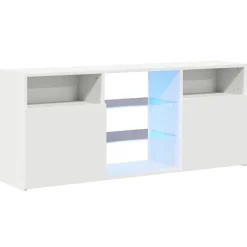 vidaXL Tv-meubel met LED-verlichting 120x30x50 cm wit