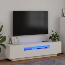 vidaXL Tv-meubel met LED-verlichting 160x35x40 cm wit
