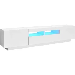 vidaXL Tv-meubel met LED-verlichting 180x35x40 cm wit